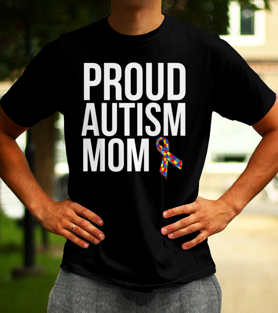 Proud Autism Mom Puzzle T-Shirt