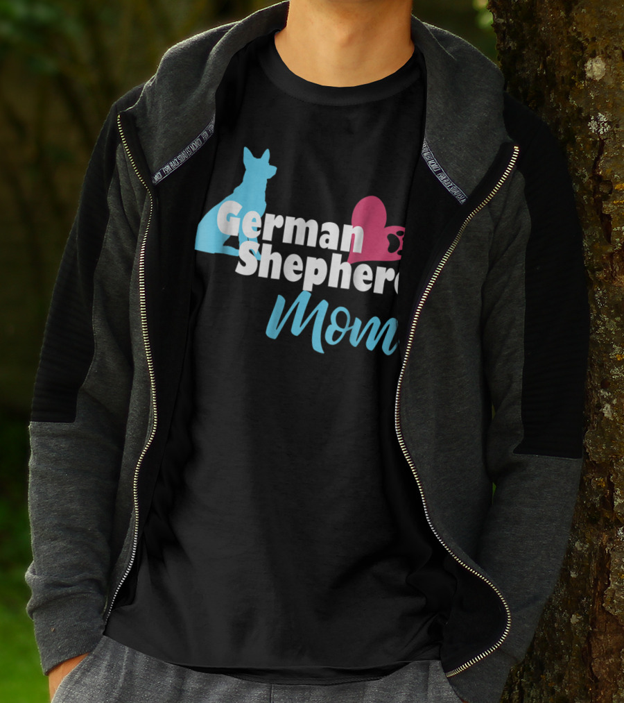 German Shepherd Mom Heart Paw T-Shirt