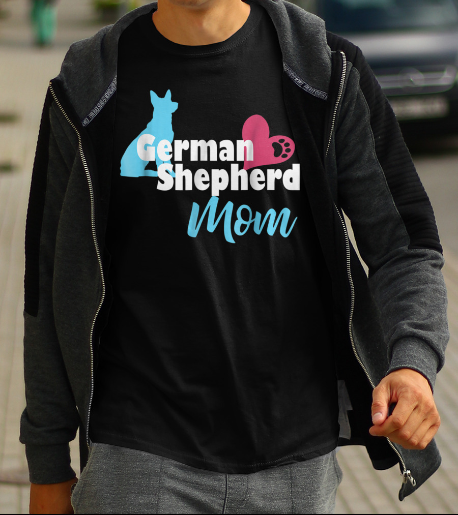 German Shepherd Mom Heart Paw T-Shirt