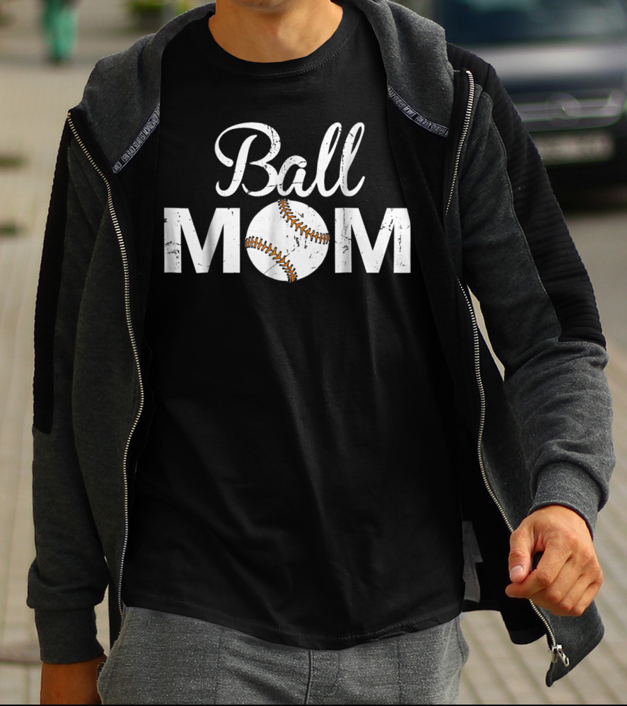 Ball Mom Love Baseball Player Ball Mom T-Shirt