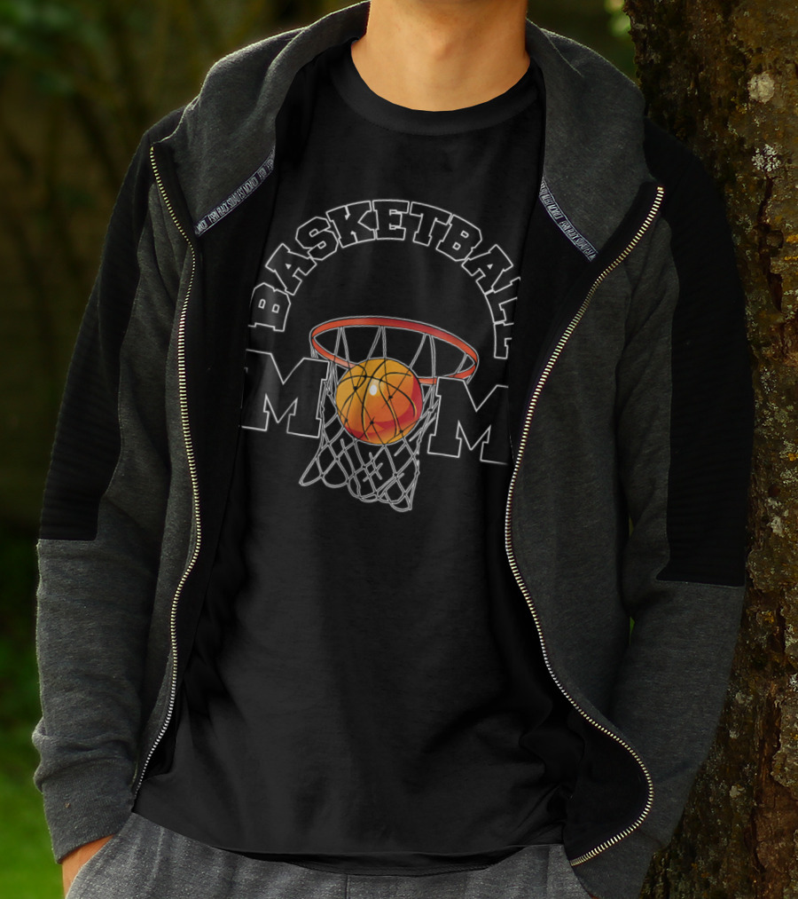 Basketball Mom Dark Hoop T-Shirt