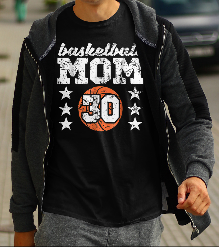 Basketball Mom 30 Stars T-Shirt