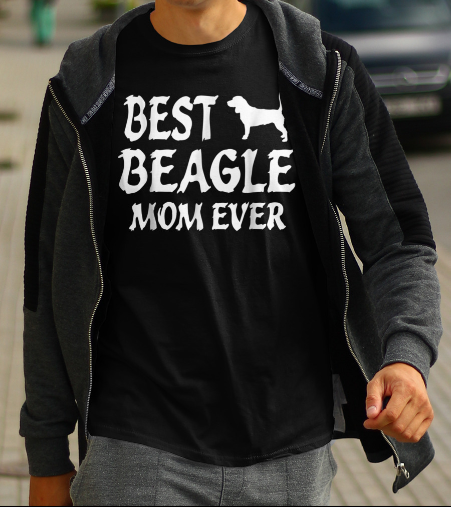 Best Beagle Mom Ever Beagle Silhouette Decoration T-Shirt