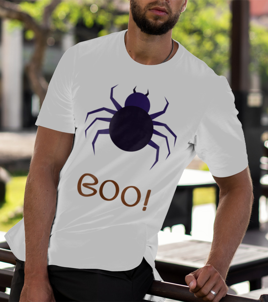 BOO Halloween Spider Design For Mom Sister Boyfriend Girl T-Shirt