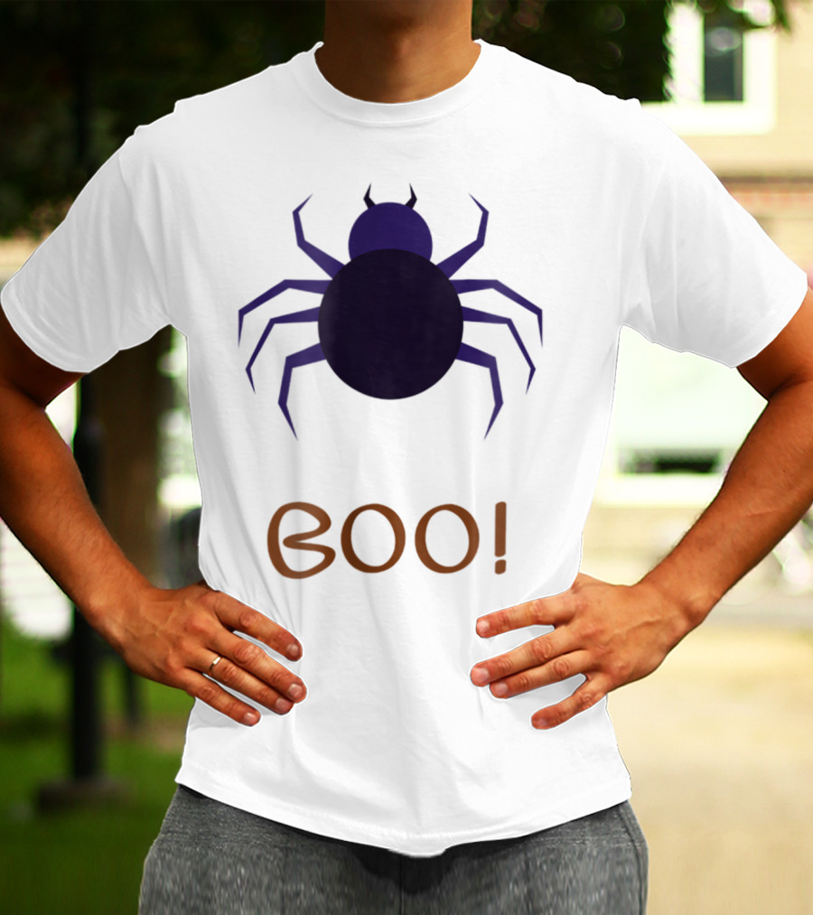 BOO Halloween Spider Design For Mom Sister Boyfriend Girl T-Shirt