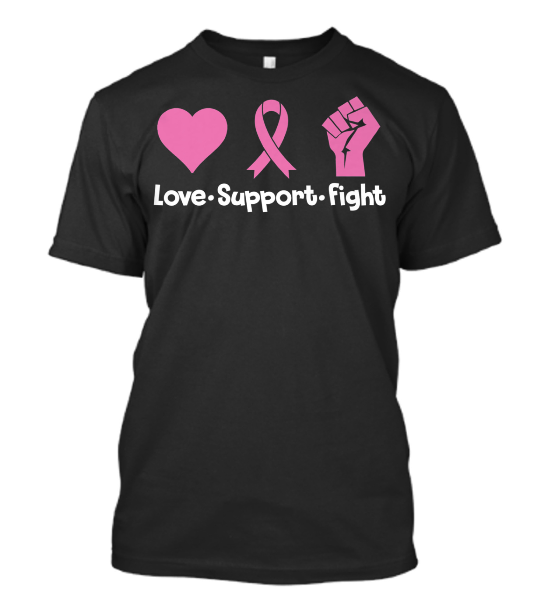 Love Support Fight Breast Cancer Mom Can Fight Cancer T-Shirt