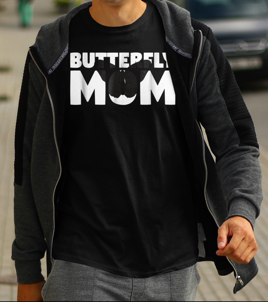 Butterfly Mom Butterfly Lover Animal For Mother Butterfly Typography T-Shirt