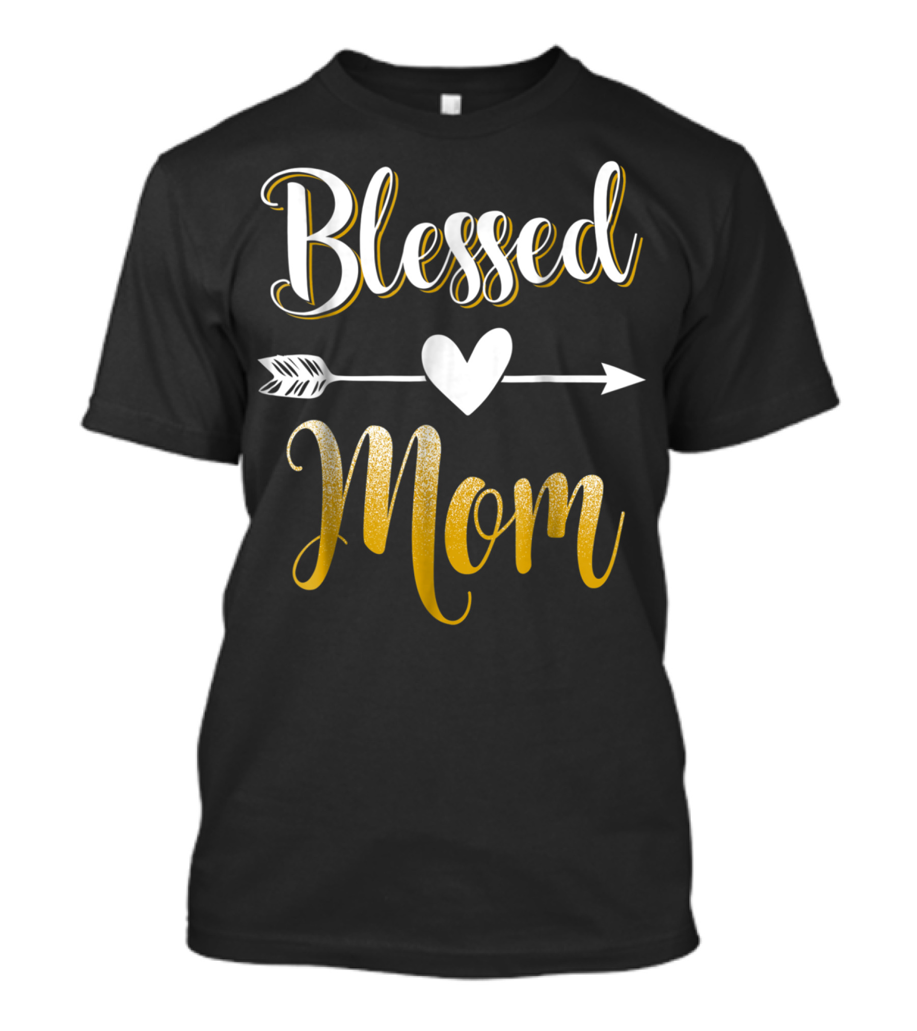 Blessed Mom Heart Arrow T-Shirt