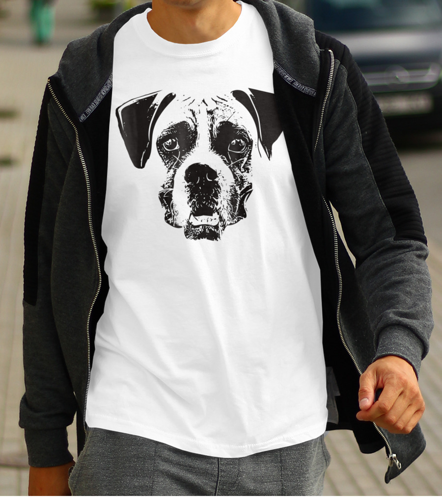 Boxer Dog Face Dog Mom Or Dad Boxer Dog Face T-Shirt