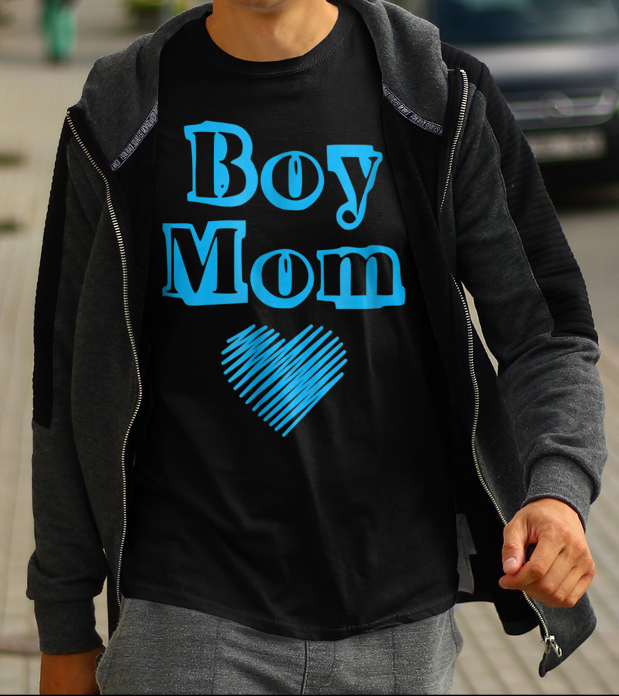 Boy Mom Heart Perfect New Mom Of Boys T-Shirt
