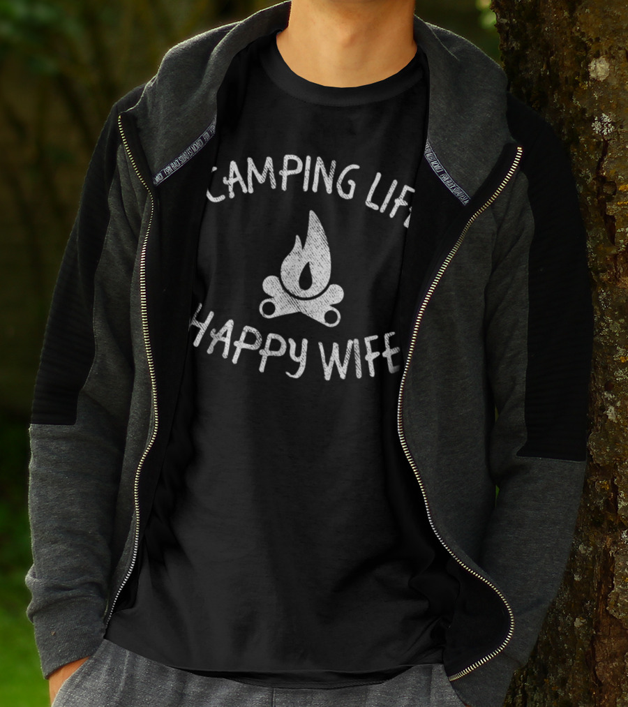 Camping Life Happy Wife Funny Cute Mom61 T-Shirt