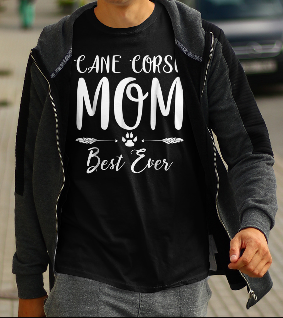 Cane Corso Mom Best Ever Paw Print Arrows Dog Lovers T-Shirt