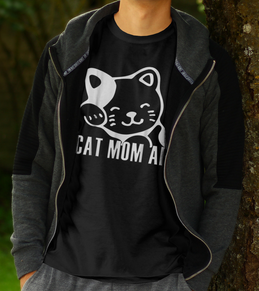Cat Mom AF Clothing43 Playful Cat T-Shirt