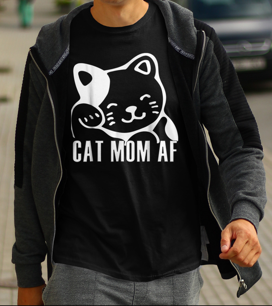 Cat Mom AF Clothing43 Playful Cat T-Shirt