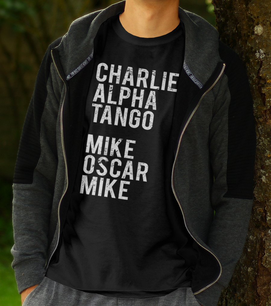 Charlie Alpha Tango Mike Oscar Mike Cat Mom Kitten Lover Kitty T-Shirt