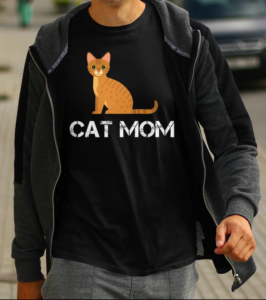 Cat Mom Cat Owner Cartoon Cat T-Shirt