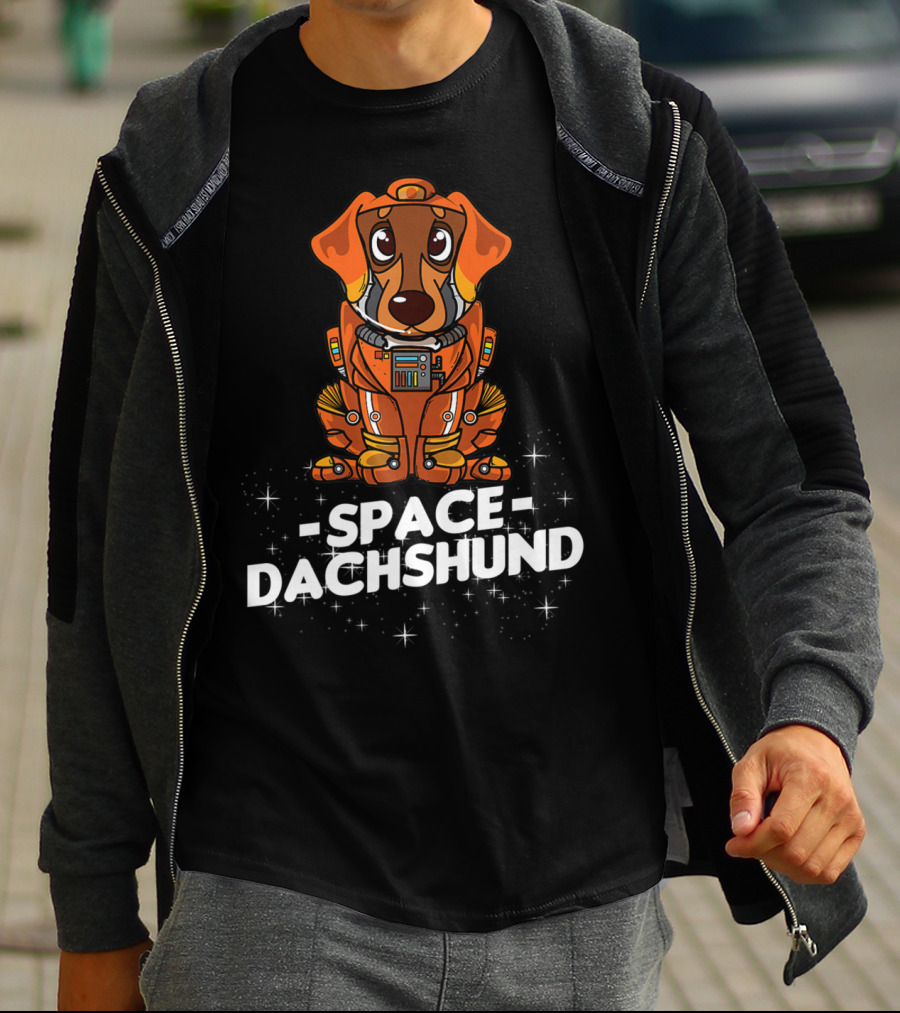 Space Suit Christmas Dachshund Dog T-Shirt