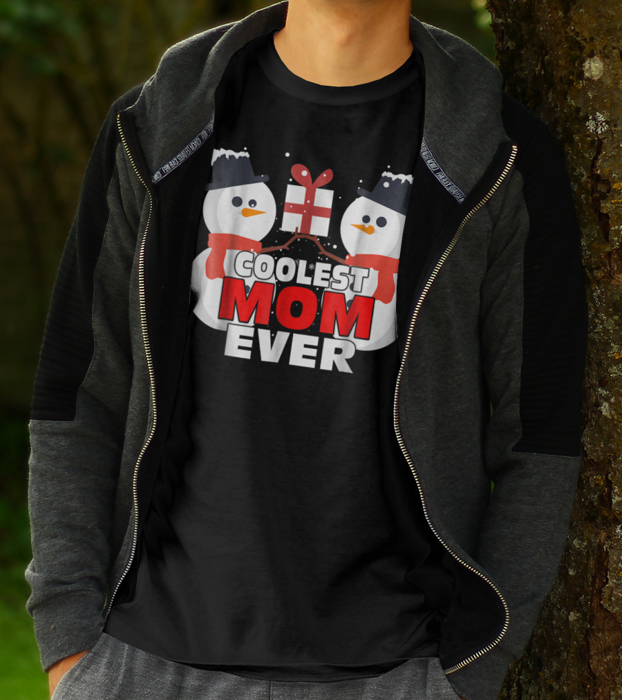 Coolest Mom Ever Snowman Xmas Gift Christmas Thanksgiving T-Shirt