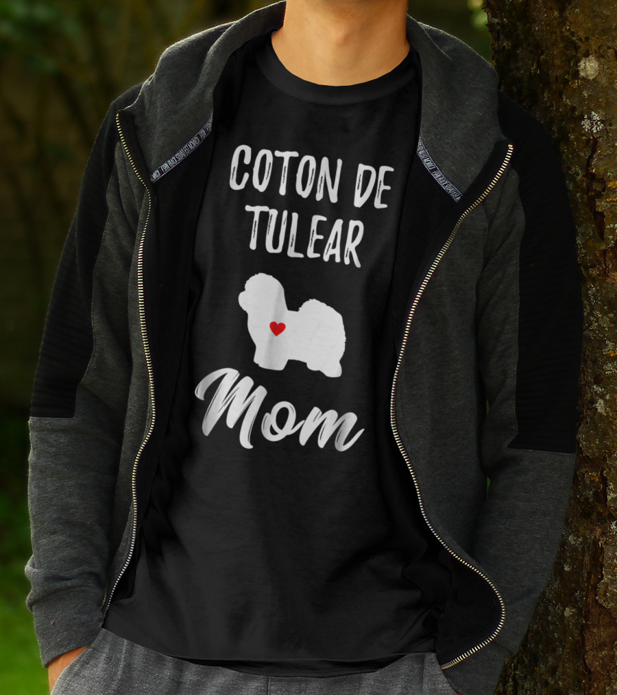 Coton De Tulear Mom Dog Lover Owner With Heart T-Shirt