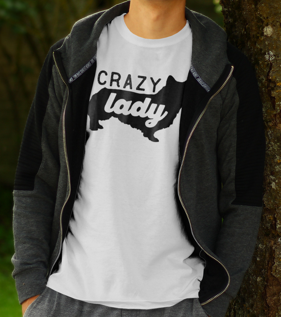 Crazy Corgi Lady Dog Mom Mama Corgi Lover T-Shirt