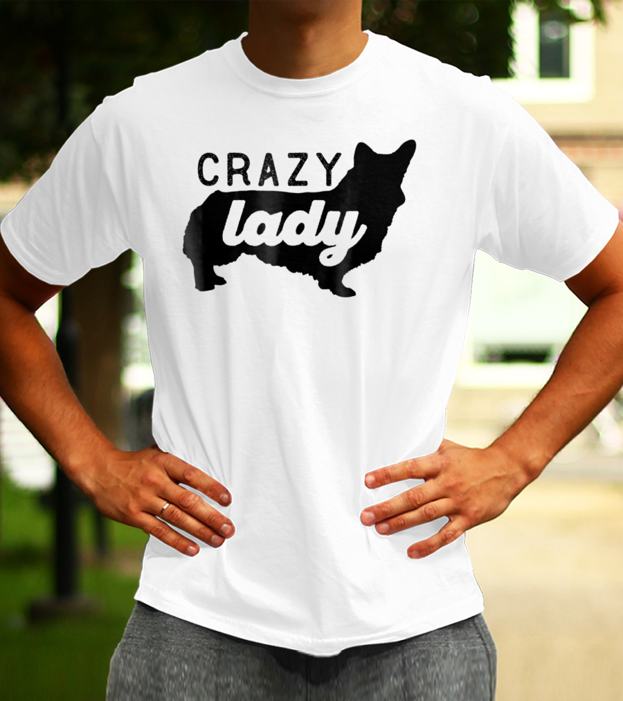 Crazy Corgi Lady Dog Mom Mama Corgi Lover T-Shirt