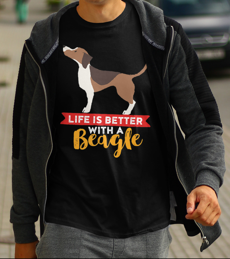 Life Is Better With A Beagle For Puppy Owner Mom And Dad T-Shirt