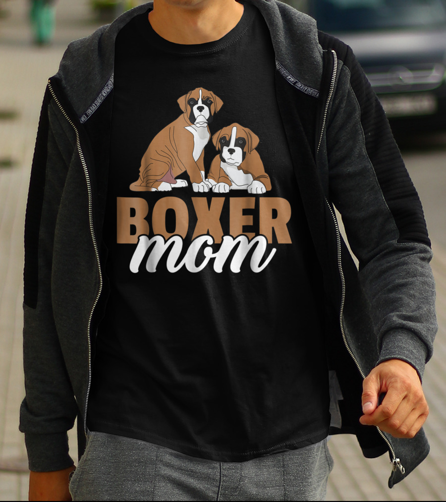 Boxer Dog Lovers Cute Boxer Mom T-Shirt