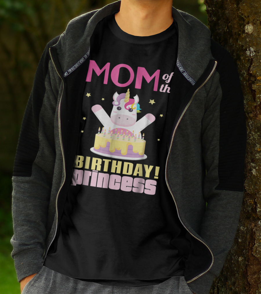 MOM Of The Birthday Princess Unicorn T-Shirt