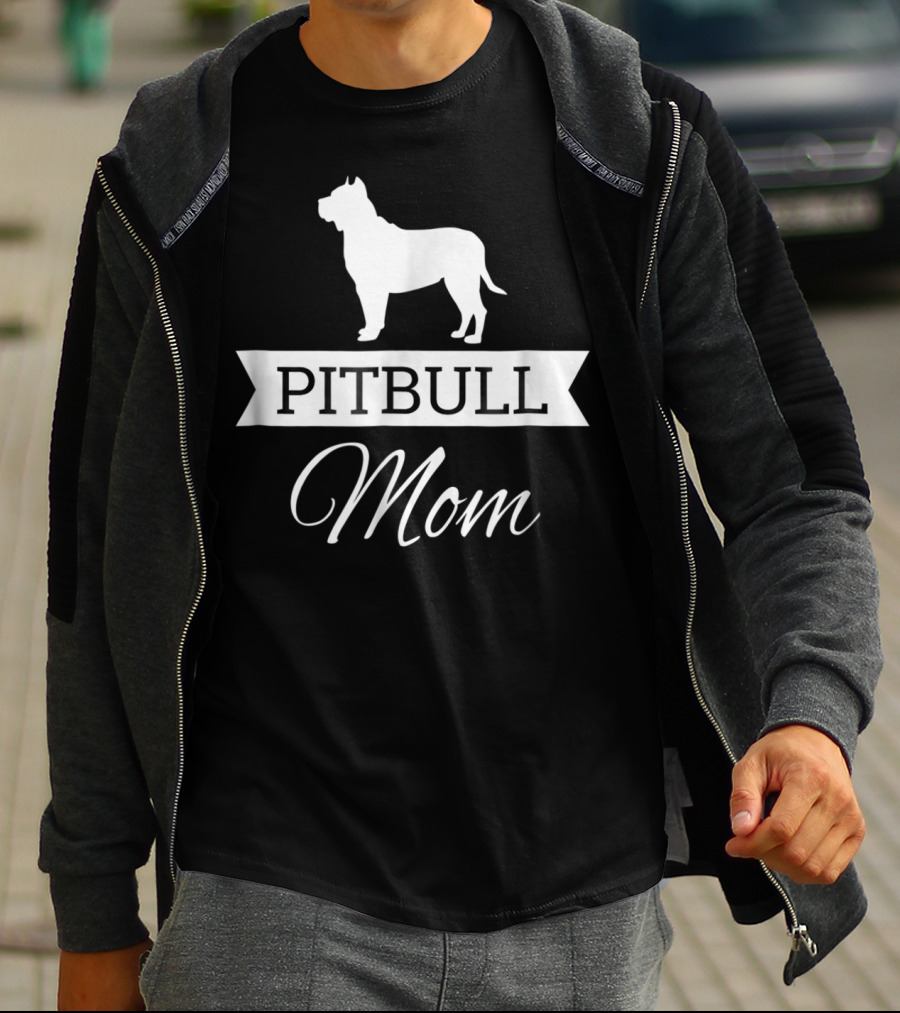 Pitbull Mom Dog T-Shirt