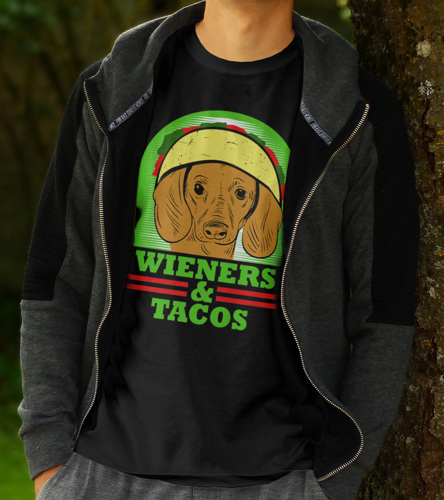 Wieners And Tacos Dachshund Wiener Dog Taco Lover Doxie T-Shirt