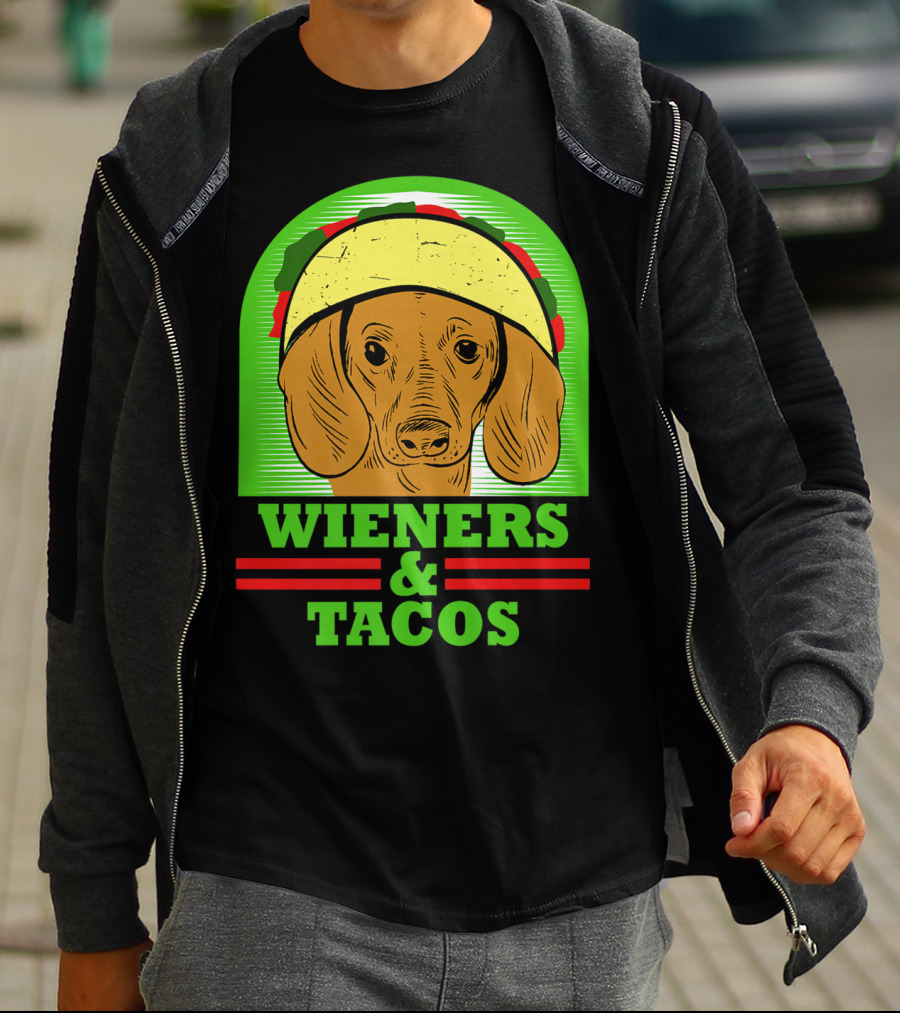 Wieners And Tacos Dachshund Wiener Dog Taco Lover Doxie T-Shirt