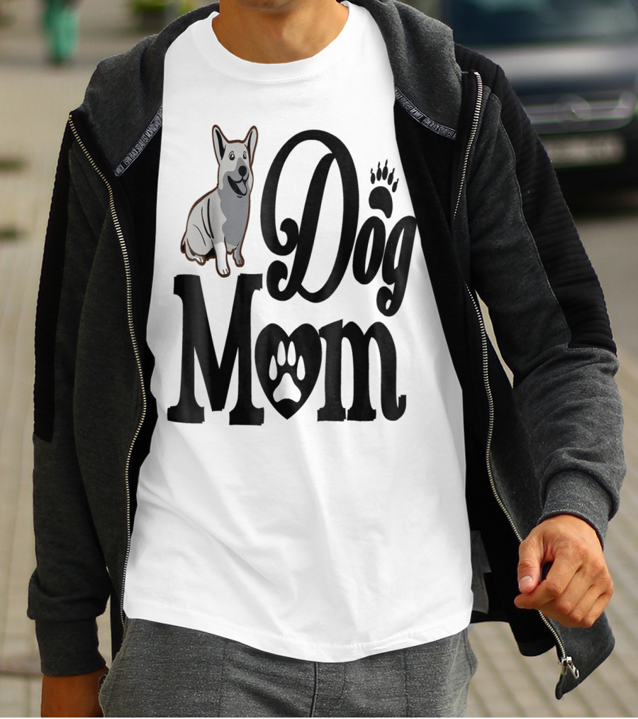 Dog Mom Paw Print German Shepherd T-Shirt