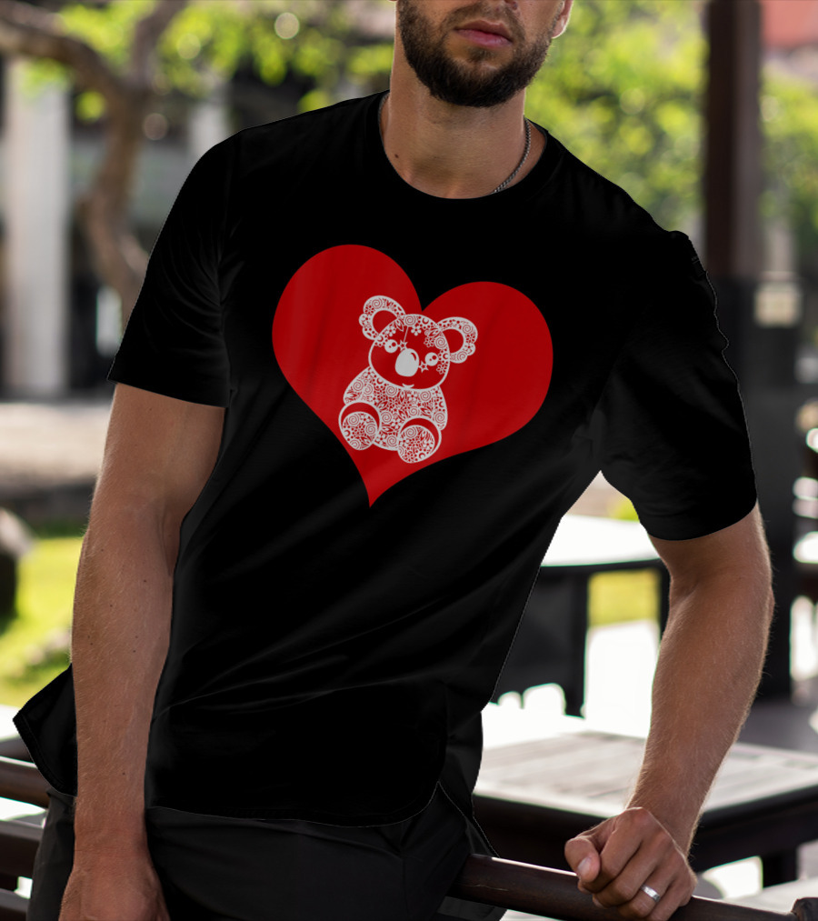 Valentines Day Koala Love Heart Adorable Bear T-Shirt