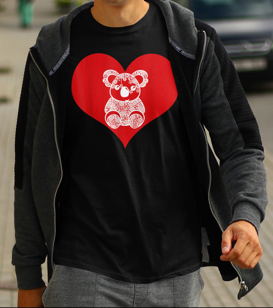 Valentines Day Koala Love Heart Adorable Bear T-Shirt