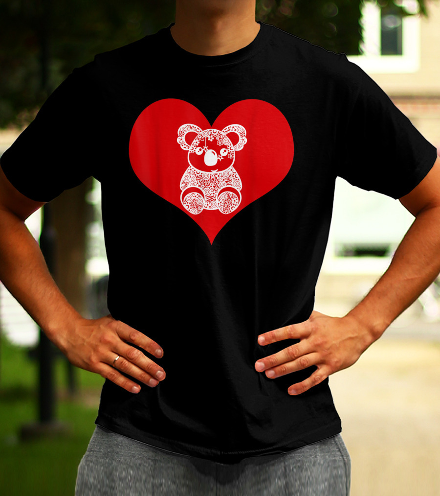 Valentines Day Koala Love Heart Adorable Bear T-Shirt