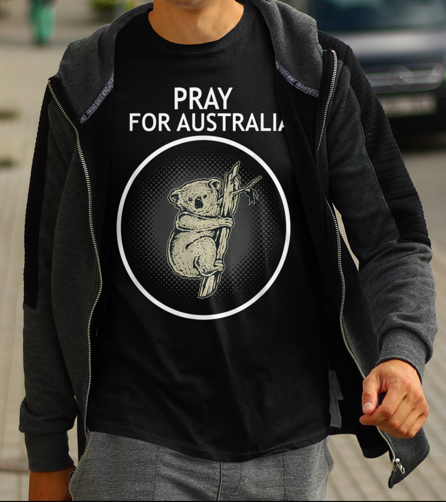 Pray For Australia Koala On Tree Save Australian Animals T-Shirt