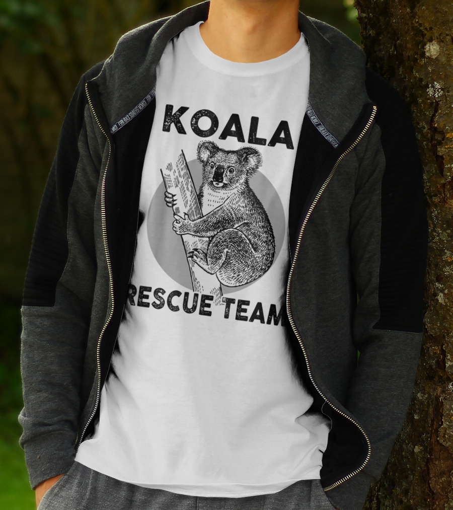 Koala Rescue Team Vintage Animals Outfits Save The Koala Bear T-Shirt