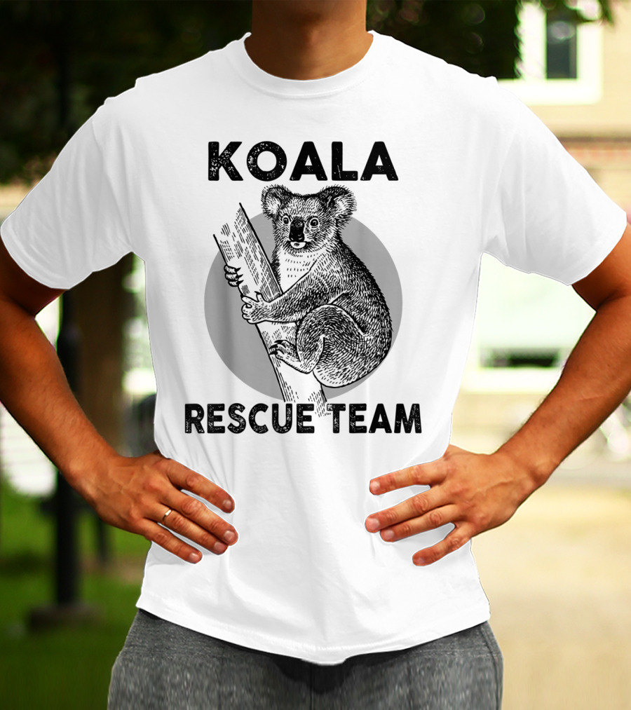 Koala Rescue Team Vintage Animals Outfits Save The Koala Bear T-Shirt