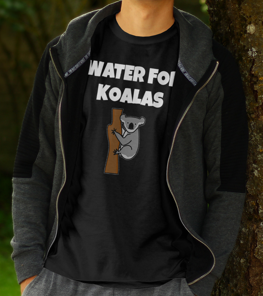 Water For Koalas In Australia Koala Climbing Tree T-Shirt
