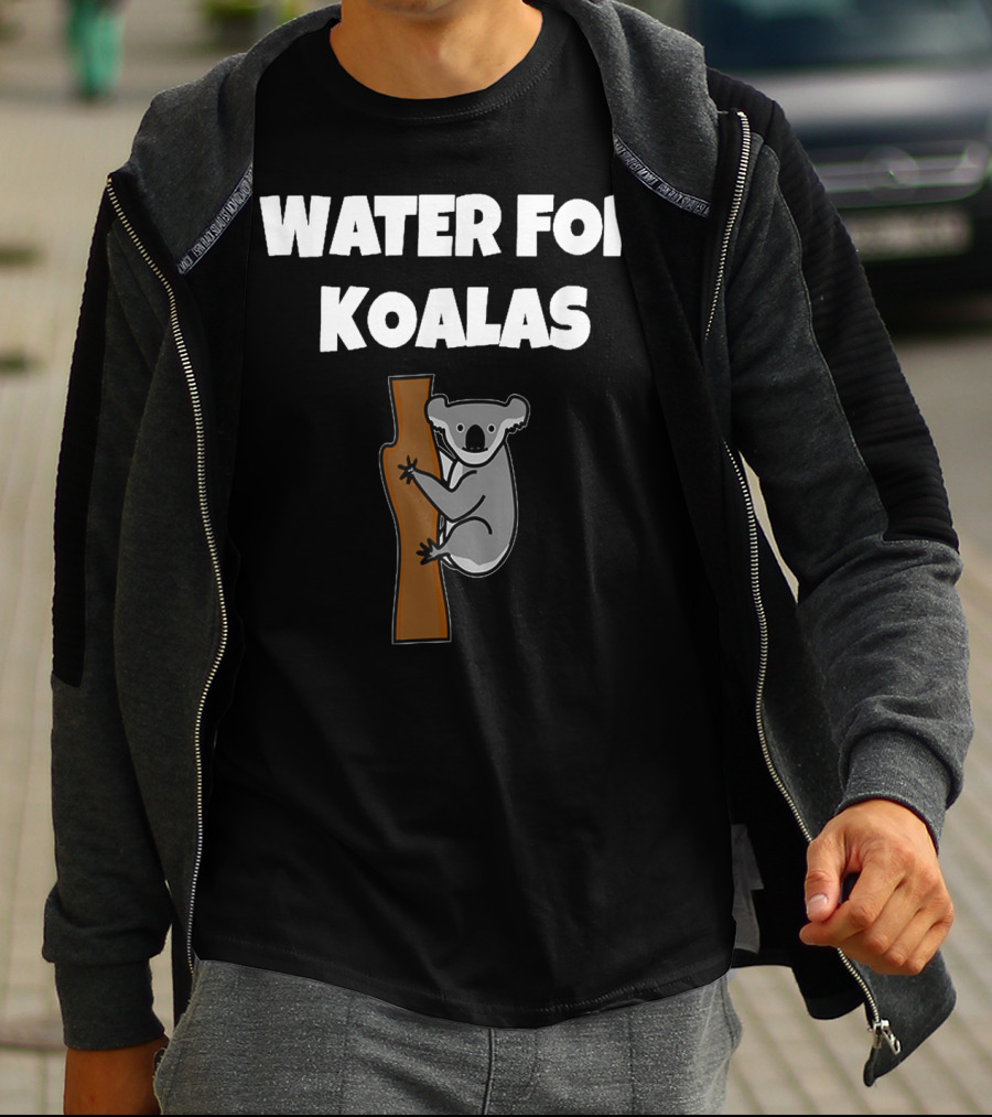 Water For Koalas In Australia Koala Climbing Tree T-Shirt
