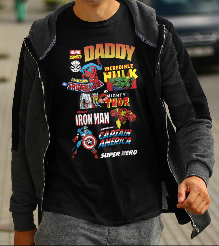 Marvel Comics Daddy You Are Our Super Hero Father's Day Avengers T-Shirt