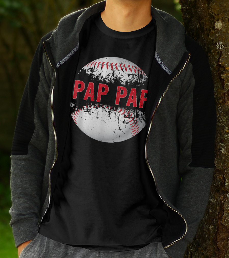 Pap Pap Baseball Softball Lover Father's Day T-Shirt