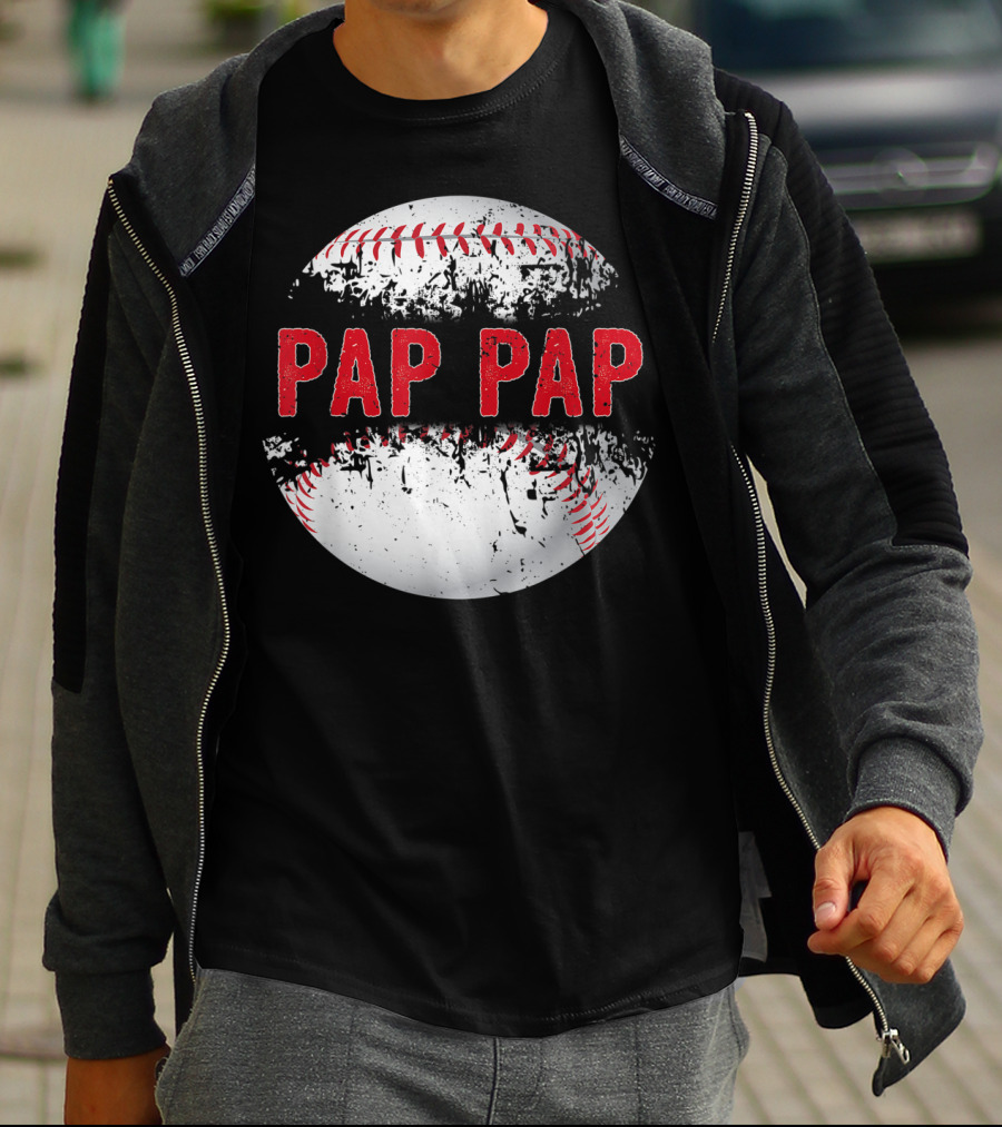 Pap Pap Baseball Softball Lover Father's Day T-Shirt