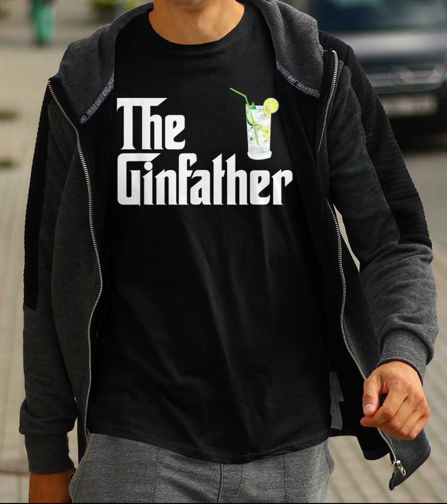 The Gin Father With Lime And Straw Gin And Tonic T-Shirt