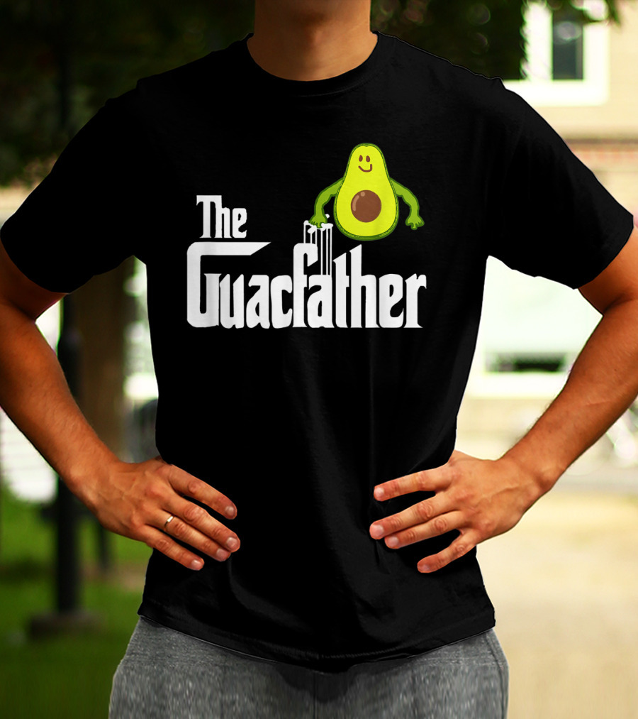 The Guacfather Funny Guacamole Avocado Mens Iconic T-Shirt