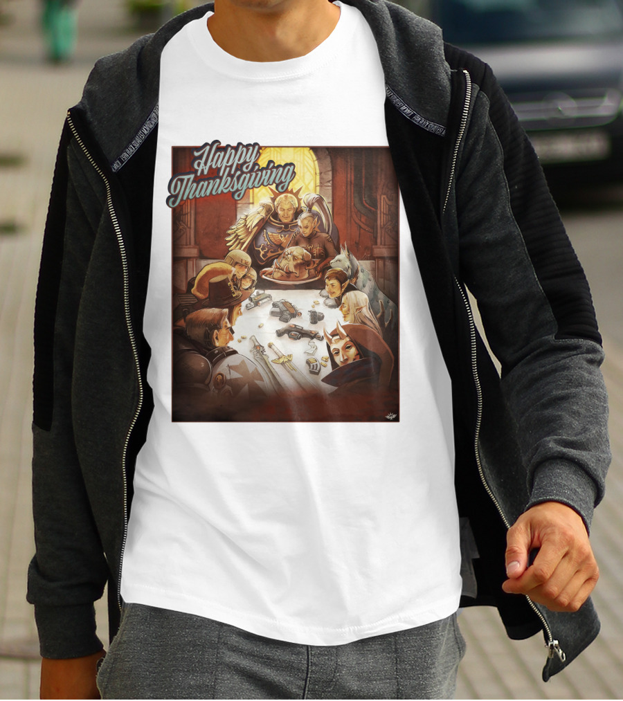 Warhammer Happy Thanksgiving Table Gathering T-Shirt