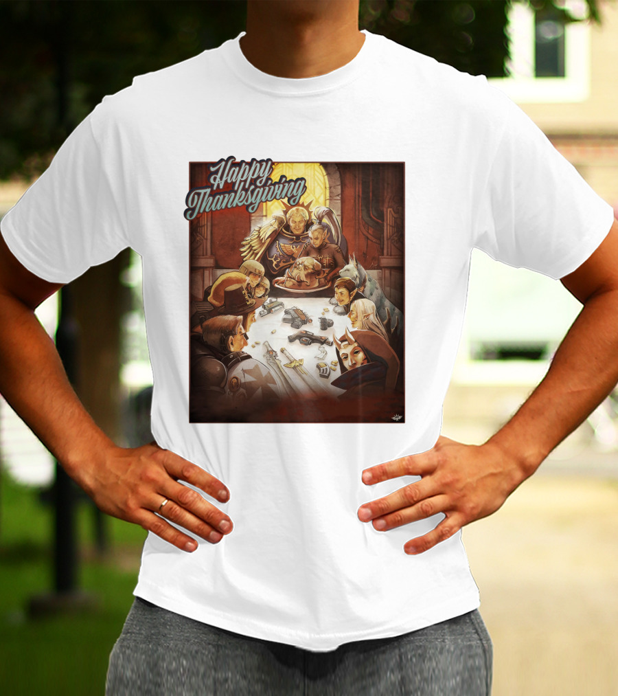 Warhammer Happy Thanksgiving Table Gathering T-Shirt