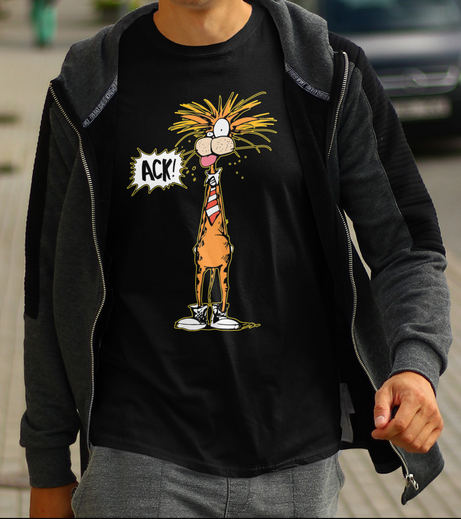 Bill The Cat ACK Bloom County Comic Character T-Shirt