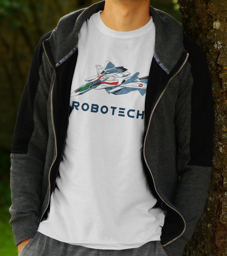 ROBOTECH Fighter Jet Icon With Retro Anime T-Shirt