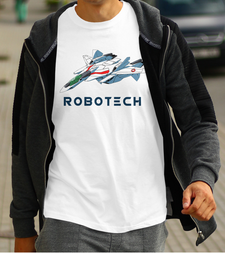 ROBOTECH Fighter Jet Icon With Retro Anime T-Shirt